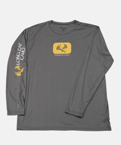 Longleaf Camo - Performance Longsleeve Shirt - Grey