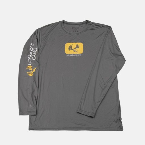 Longleaf Camo - Performance Longsleeve Shirt - Grey